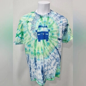 Fruit Of The Loom Men's Hippie Van Tye Dye Short Sleeve Shirt Size 2XL NWOT